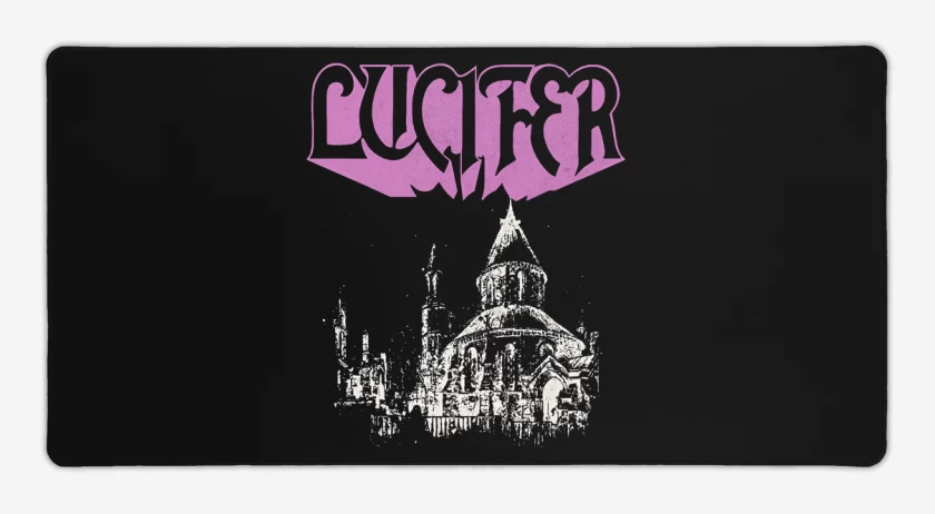 Mouse pad Gamer Negro de Lucifer Church