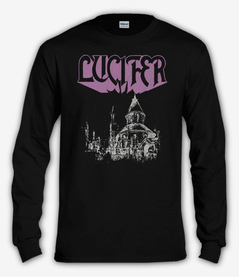 Polera manga larga Negro de Lucifer Church