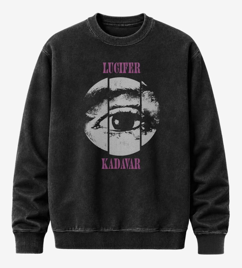 Poleron Polo Acid Wash Negro de Lucifer Kadavar