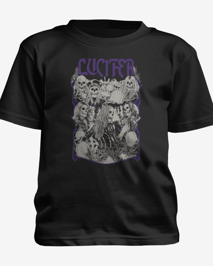 Polera de niño Negro de Lucifer Undead