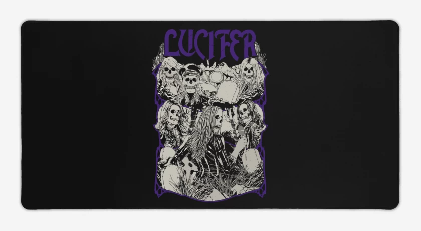 Mouse pad Gamer Negro de Lucifer Undead