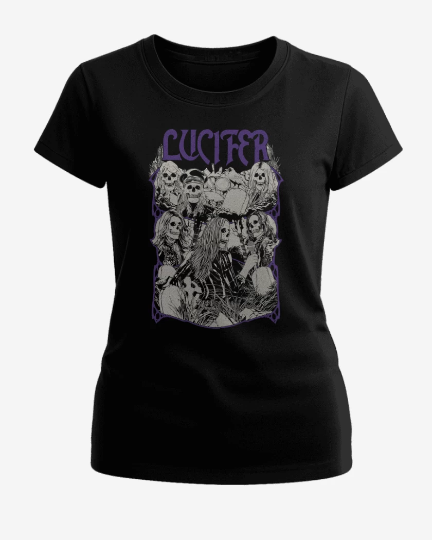 Polera de Mujer Negro de Lucifer Undead
