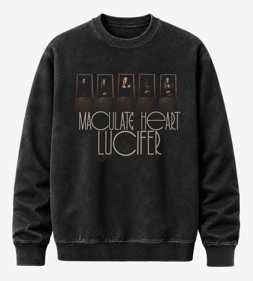 Poleron Polo Acid Wash Negro de Maculate Heart