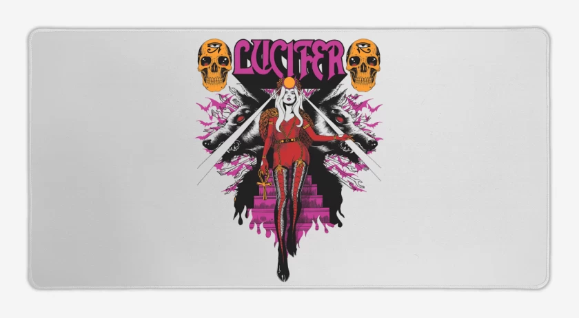 Mouse pad Gamer Blanco de Lucifer Witch