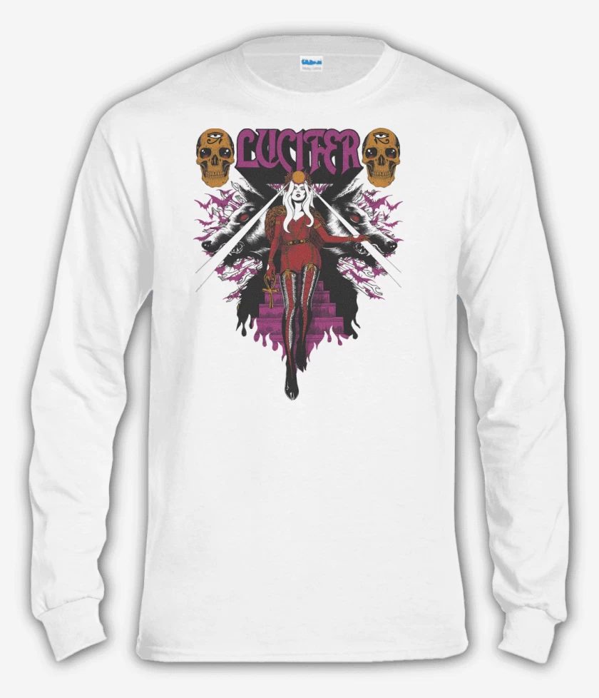 Polera manga larga Blanco de Lucifer Witch