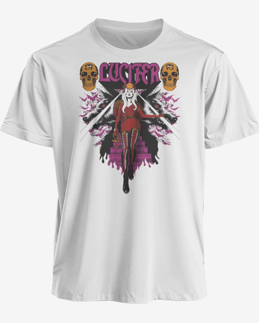 Polera premium Blanco de Lucifer Witch
