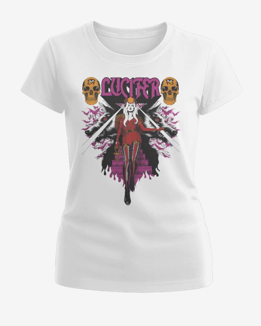 Polera de Mujer Blanco de Lucifer Witch