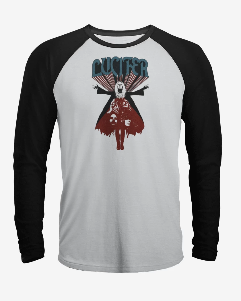 Polera Raglan Blanco / Negro de Lucifer
