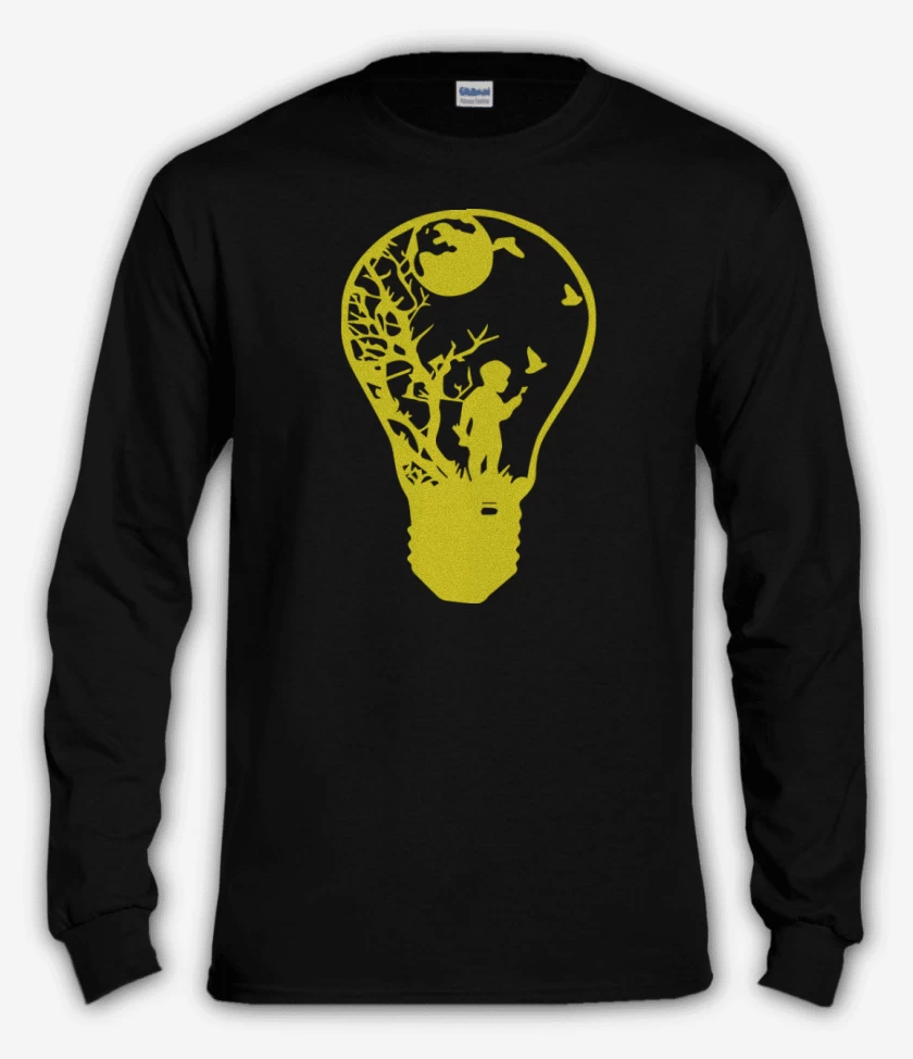 Polera manga larga Negro de Ampolleta
