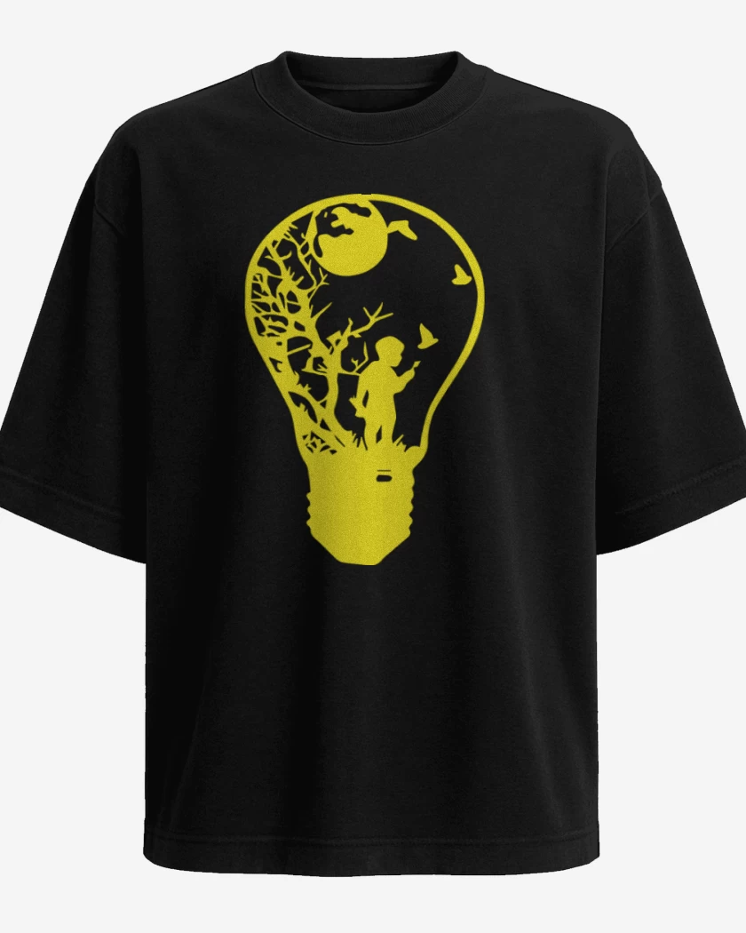 Polera Oversize Negro de Ampolleta