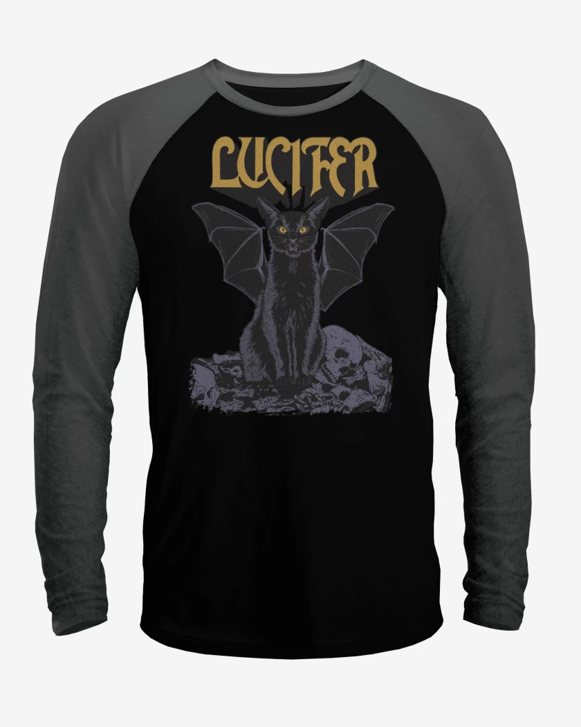 Polera Raglan Lucifer Black Cat
