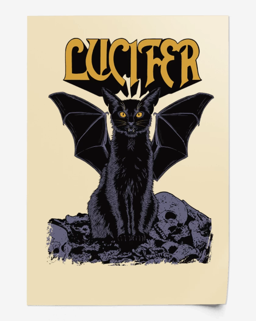 Print Lucifer Black Cat