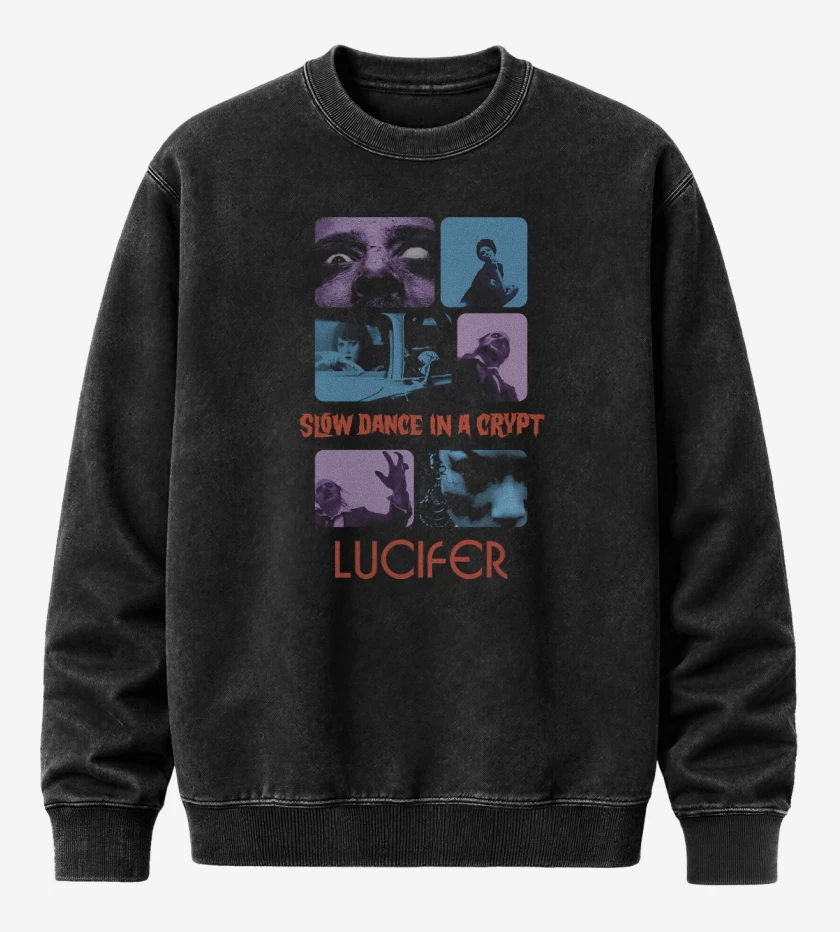Poleron Polo Acid Wash Negro de Slow Dance in a Crypt