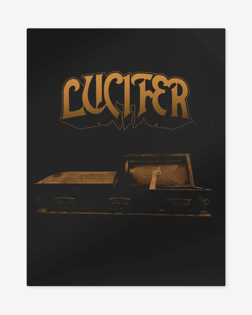 Print metalico Negro de Lucifer ATAÚD