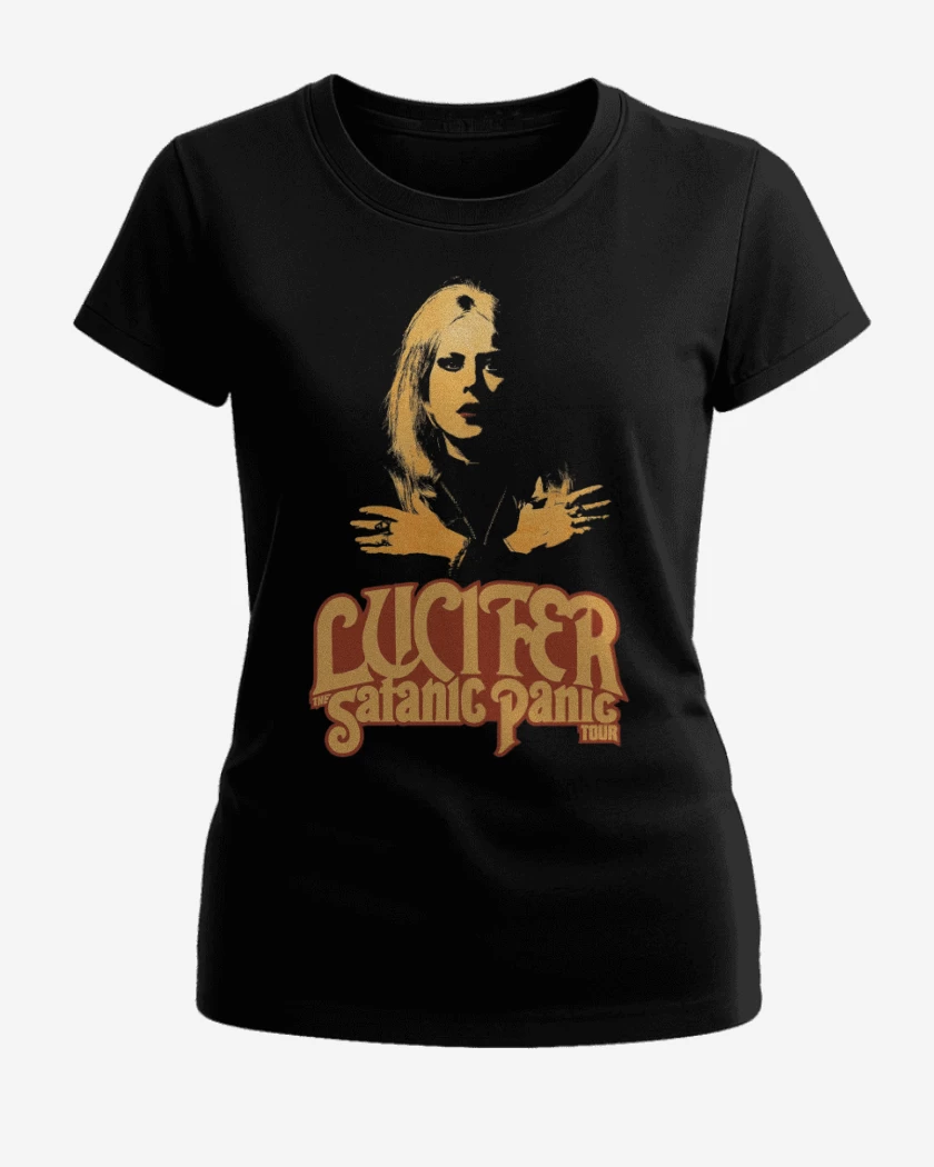 Polera de Mujer Negro de Satanic Panic