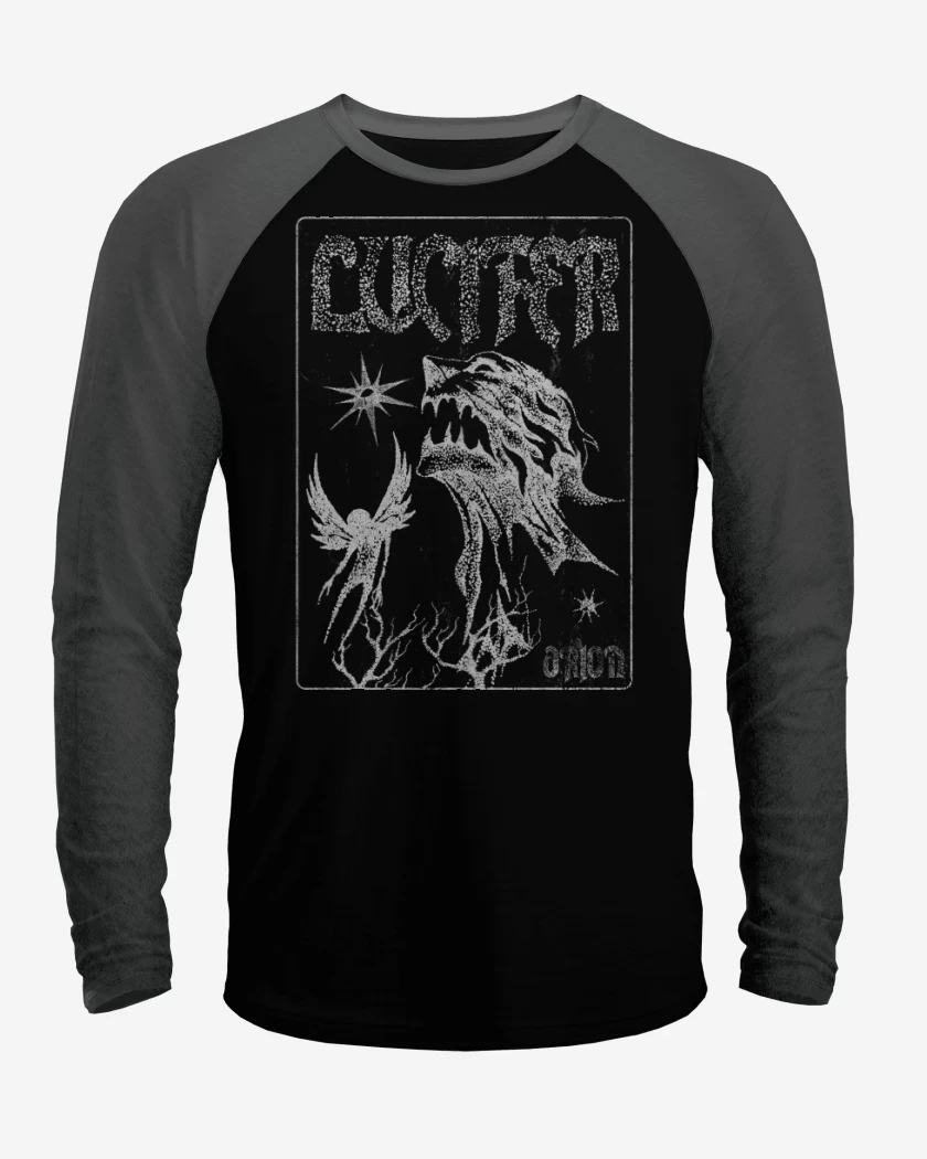 Polera Raglan Negro / Negro Heather de Orion