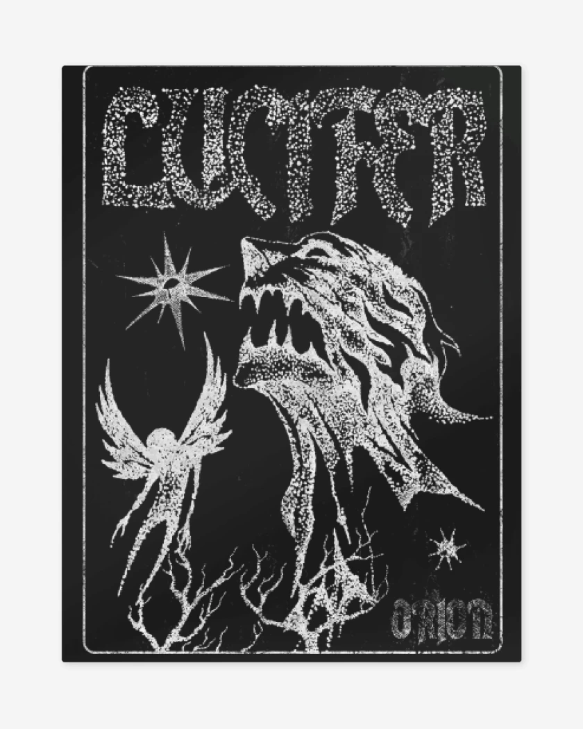 Print metalico Negro de Orion
