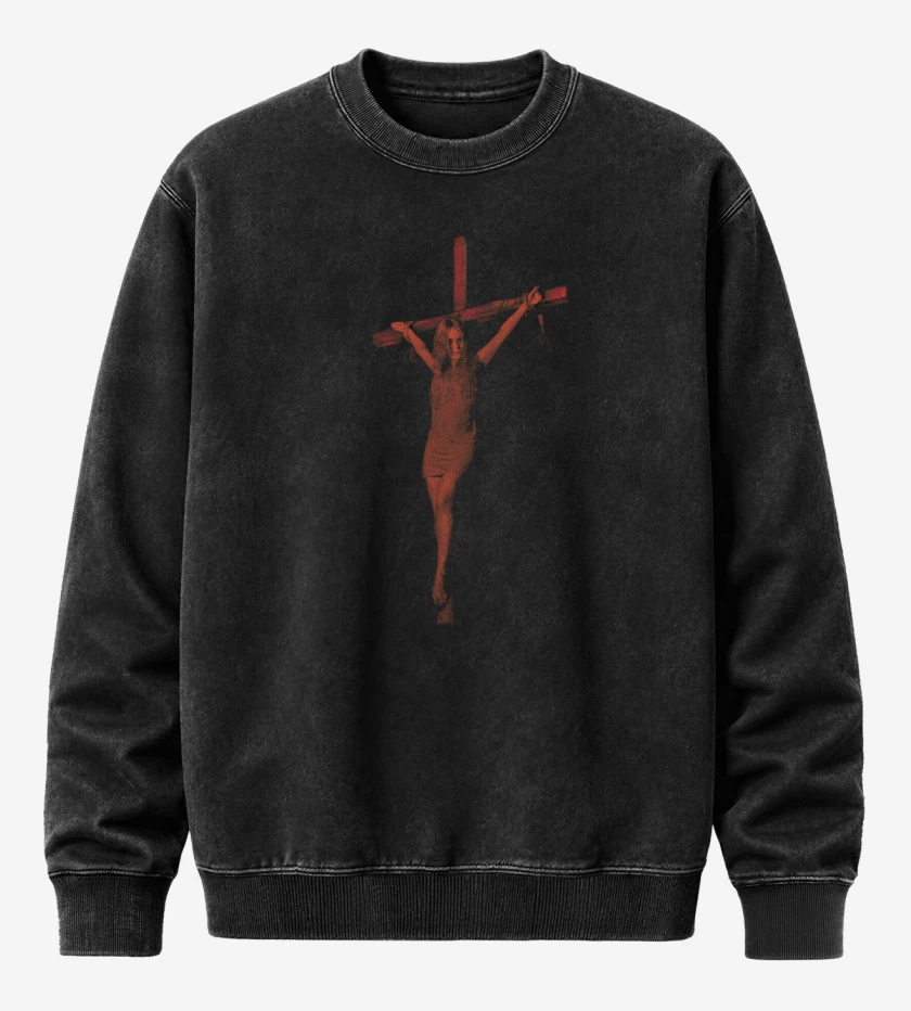 Poleron Polo Acid Wash Negro de Lucifer IV
