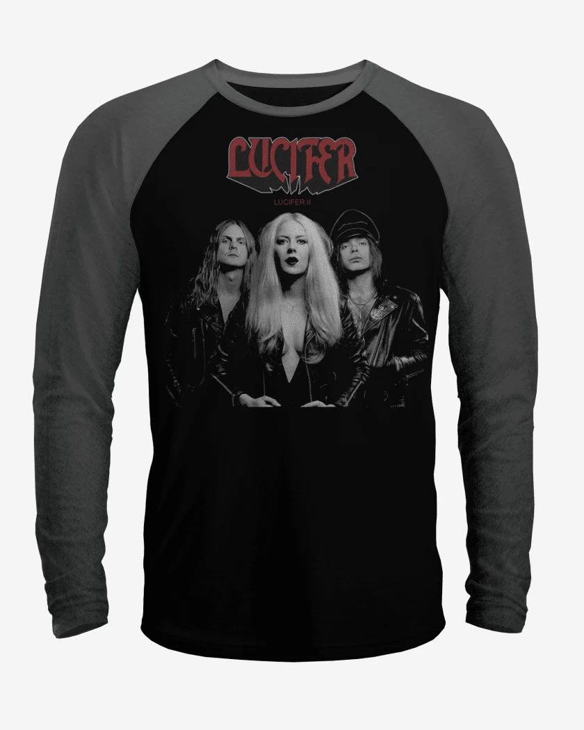Polera Raglan Negro / Negro Heather de Lucifer II