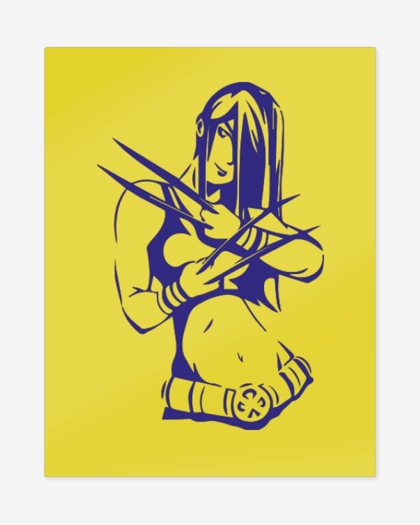 Print metalico Amarillo de X-23