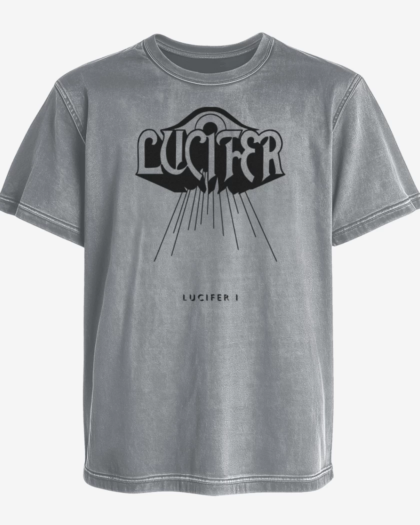 Polera desgastada Gris Melange de Lucifer I
