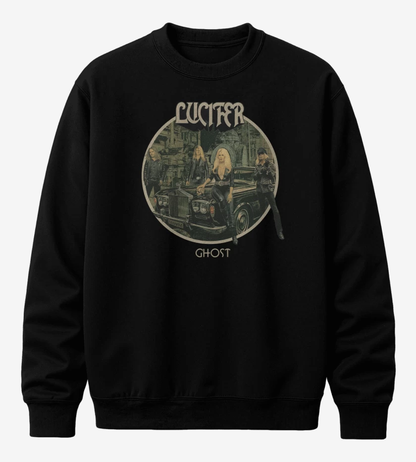 Poleron polo Negro de Lucifer Ghost