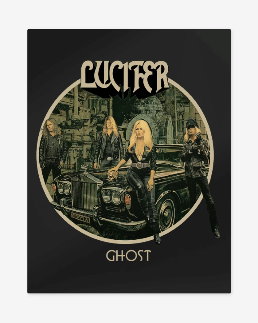 Print metalico Negro de Lucifer Ghost