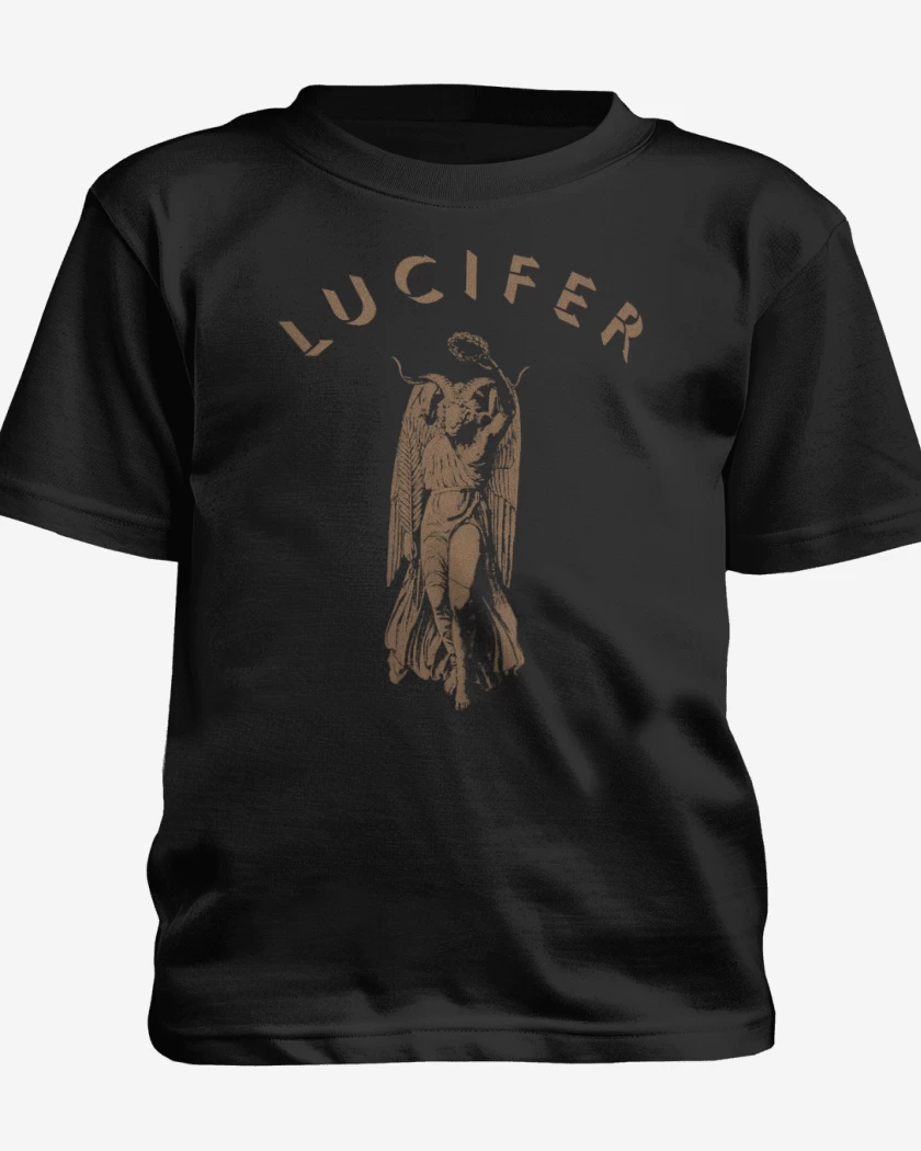 Polera de niño Negro de Baphomet Lucifer
