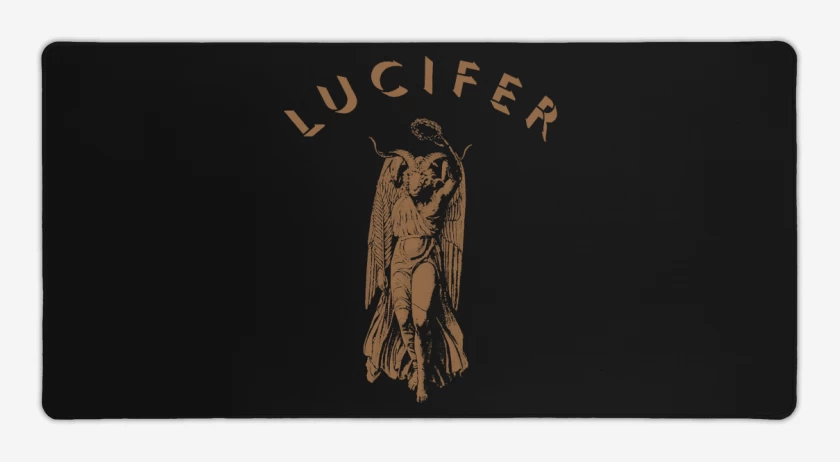 Mouse pad Gamer Negro de Baphomet Lucifer