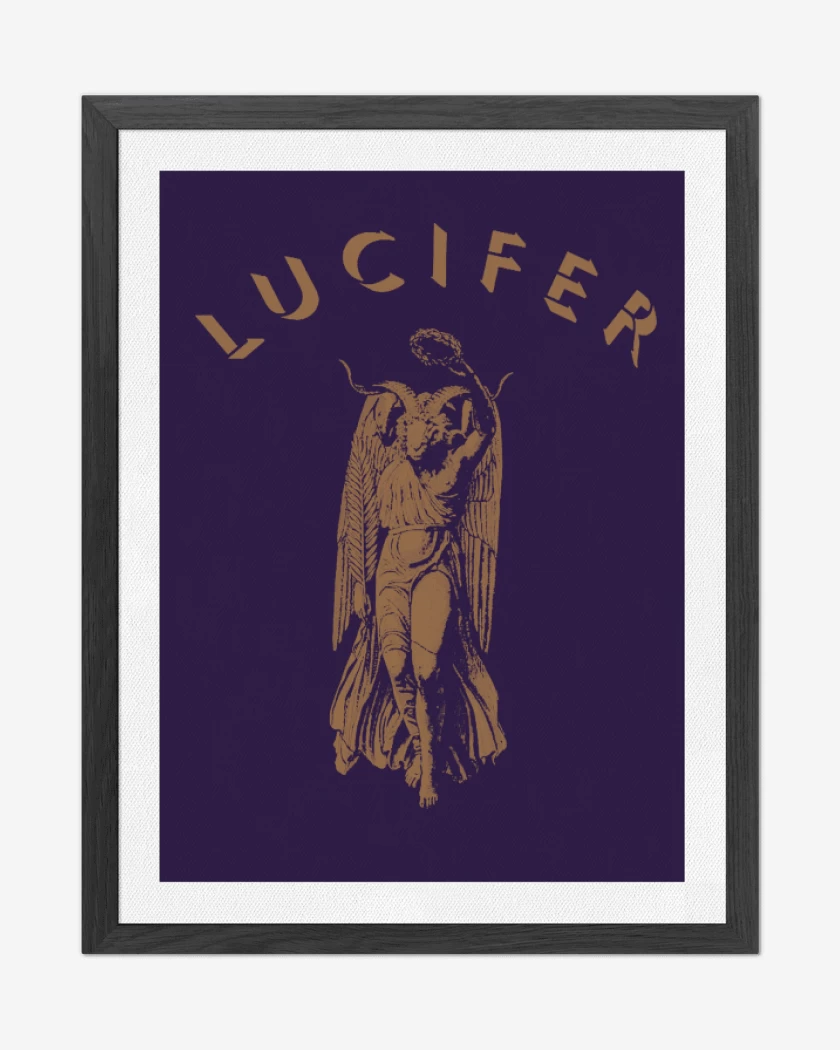 Cuadro decorativo Morado de Baphomet Lucifer