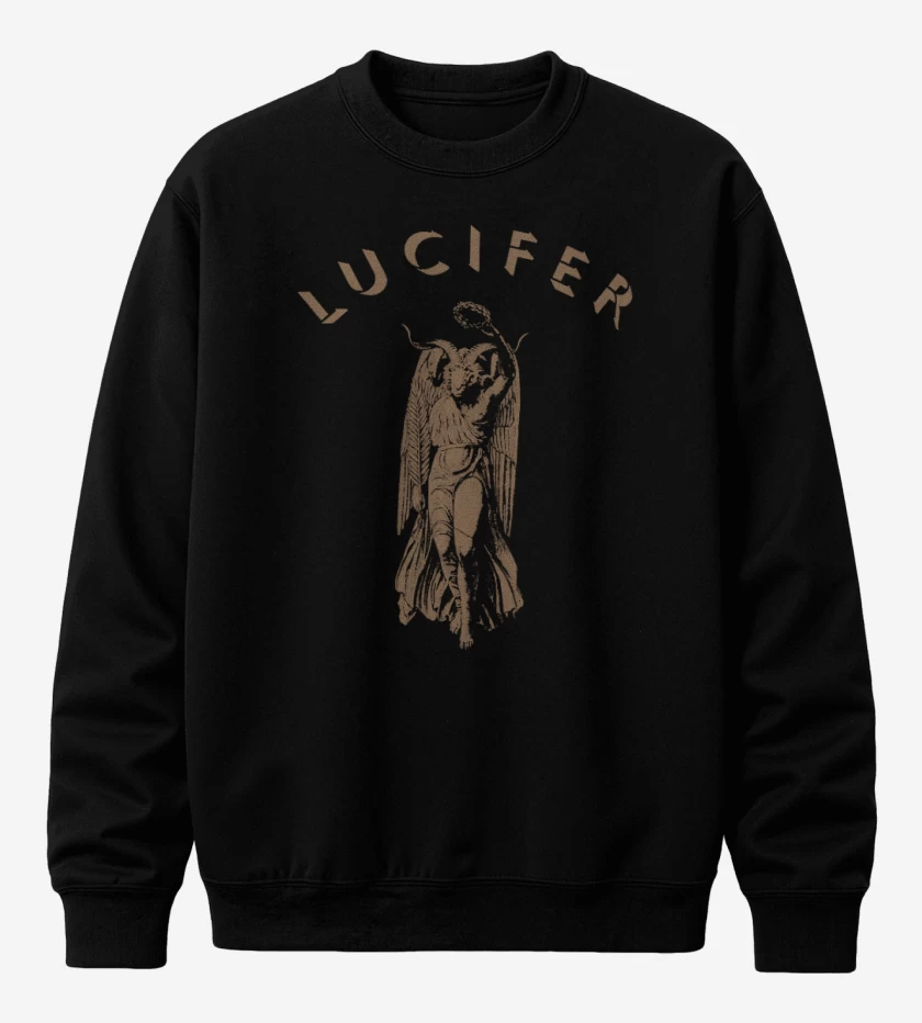 Poleron polo Negro de Baphomet Lucifer