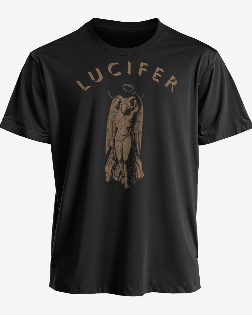 Polera premium Negro de Baphomet Lucifer