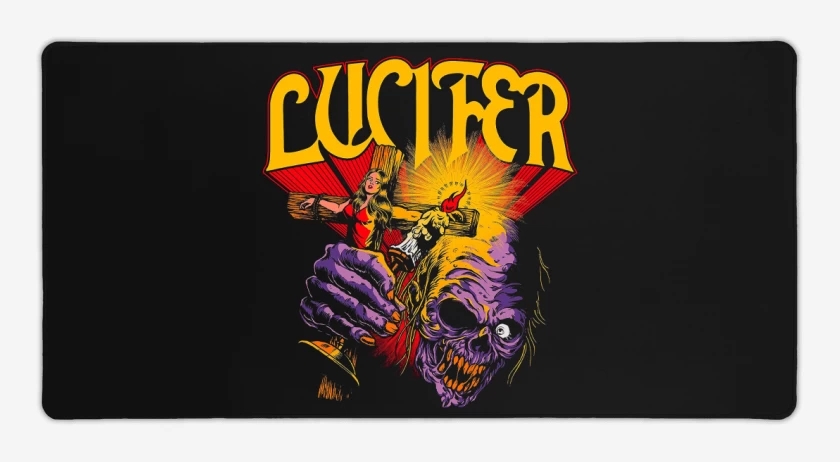 Mouse pad Gamer Negro de Lucifer Creature