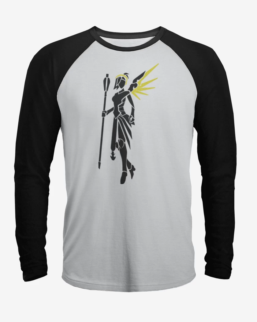 Polera Raglan Blanco / Negro de Mercy 2