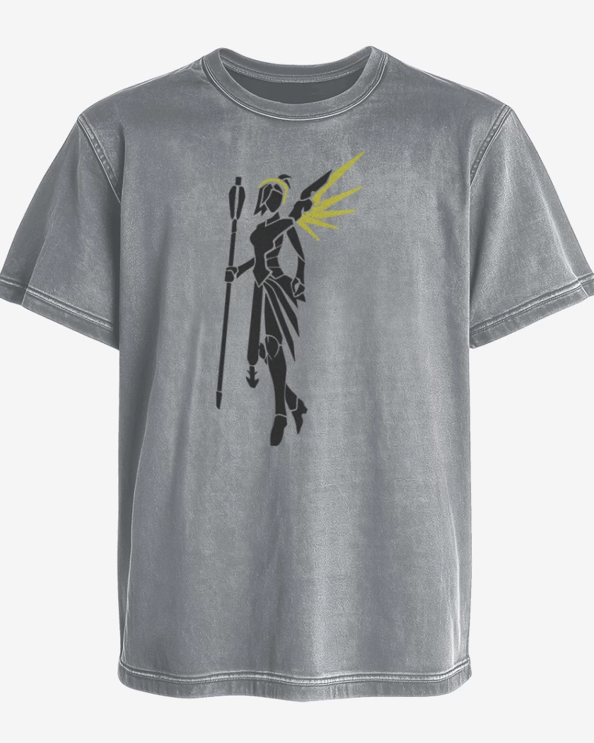 Polera desgastada Gris Melange de Mercy 2
