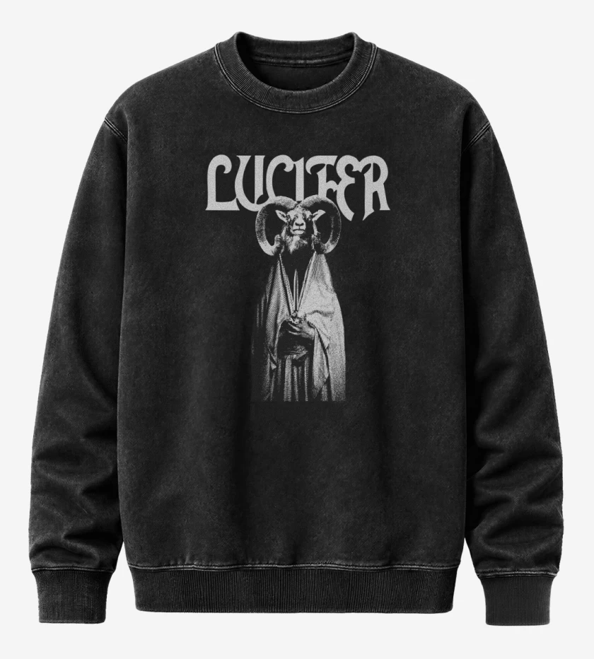 Poleron Polo Acid Wash Negro de Live Ritual