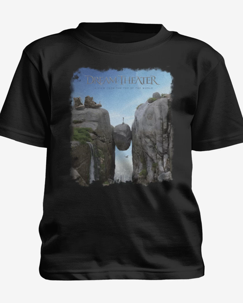 Polera de niño Negro de DT A View from the Top of the World