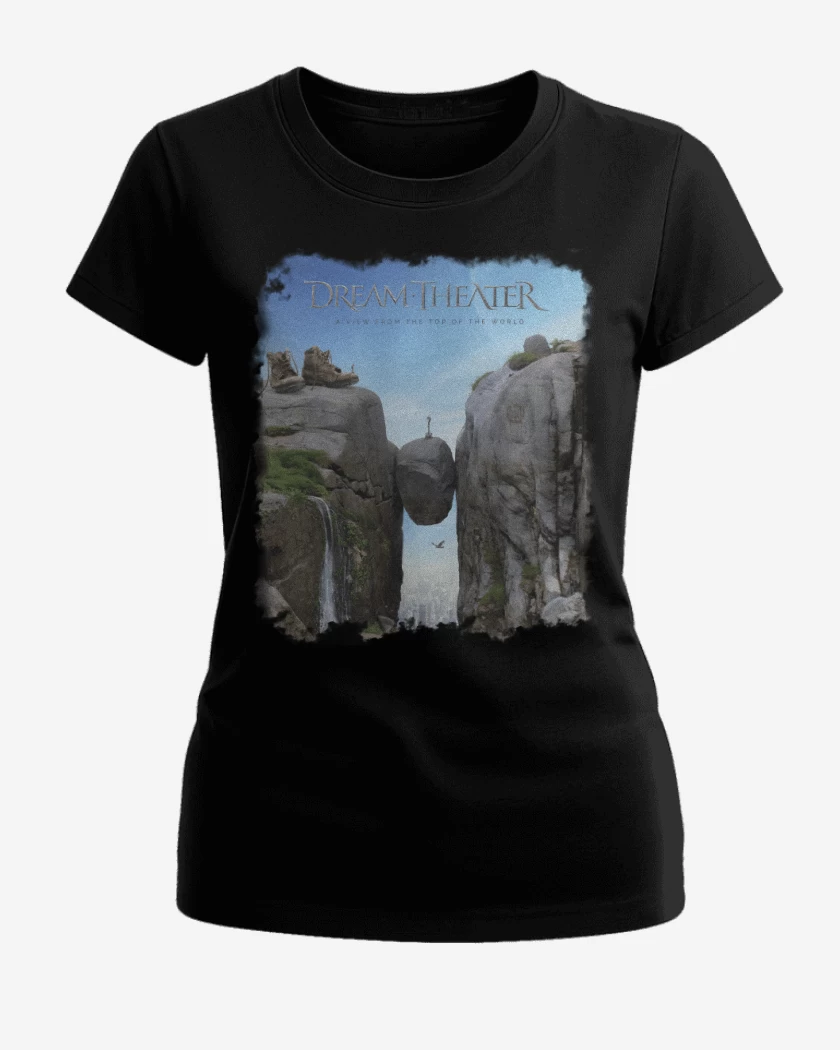 Polera de Mujer Negro de DT A View from the Top of the World