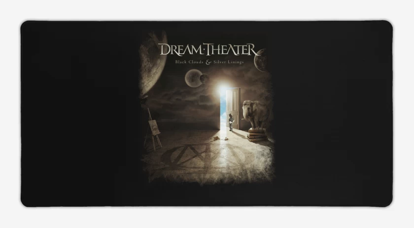 Mouse pad Gamer Negro de DT Black Clouds and Silver Linings
