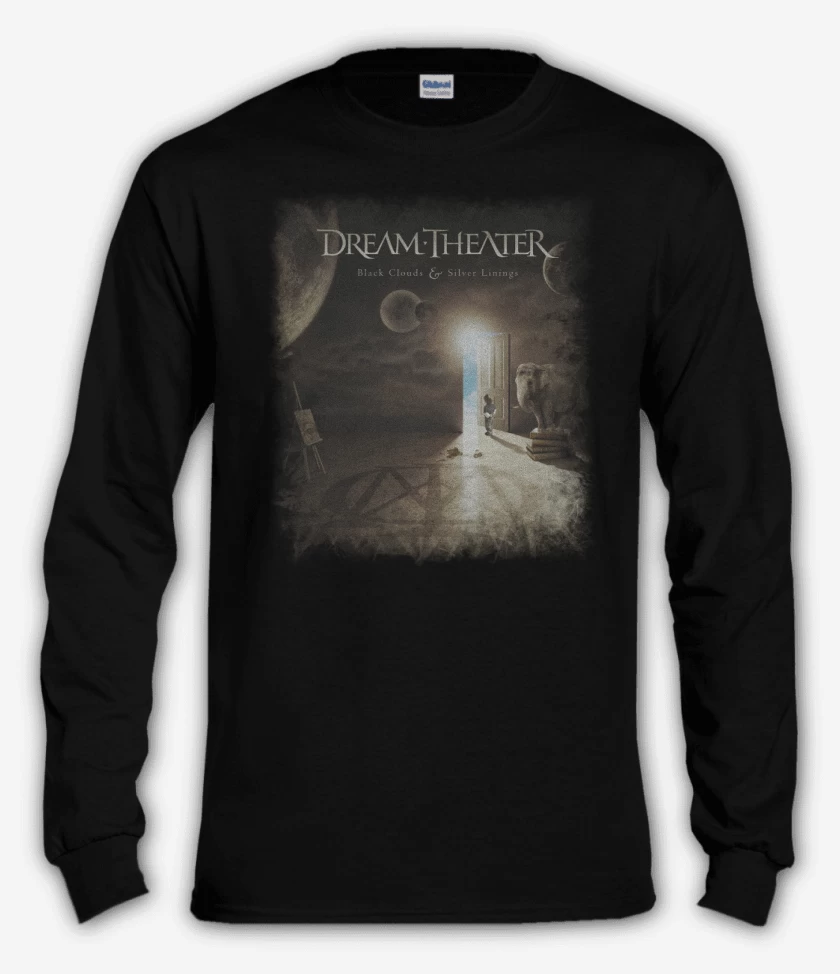 Polera manga larga Negro de DT Black Clouds and Silver Linings