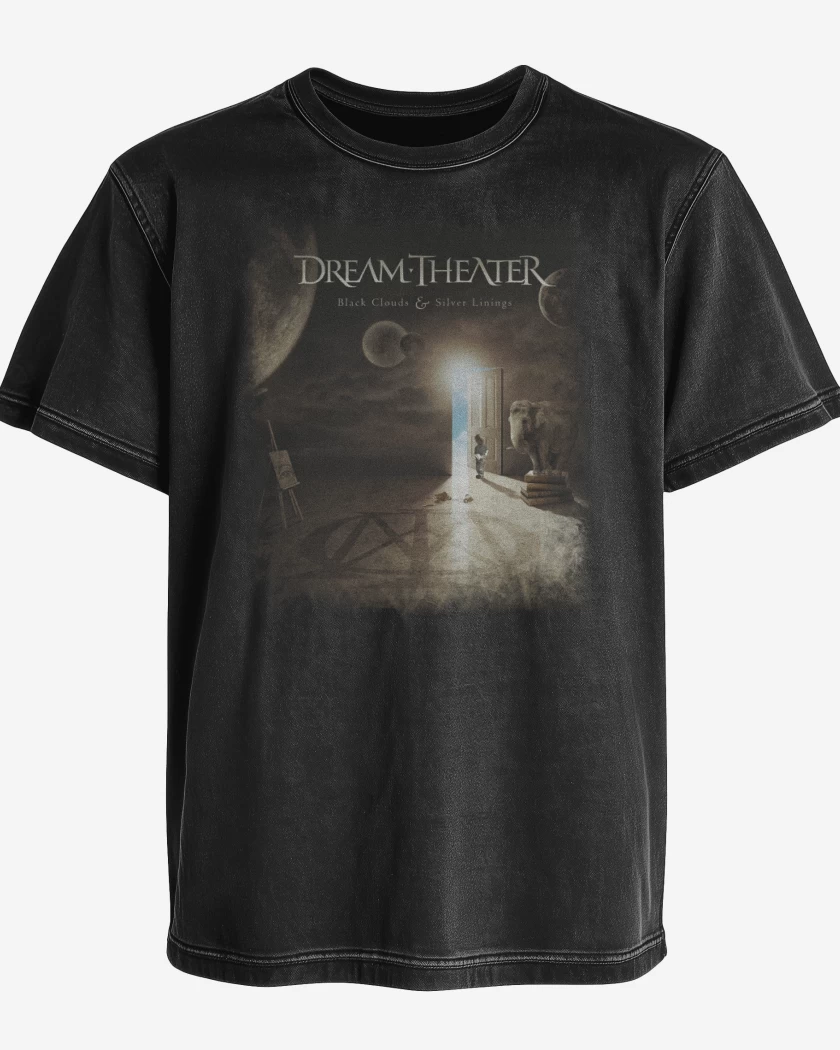 Polera desgastada DT Black Clouds and Silver Linings