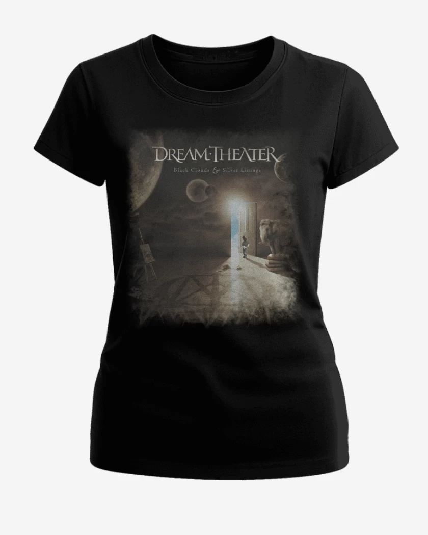 Polera de Mujer Negro de DT Black Clouds and Silver Linings