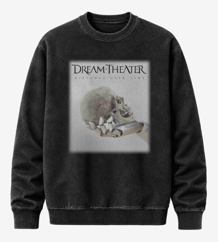Poleron Polo Acid Wash Negro de DT Distance Over Time