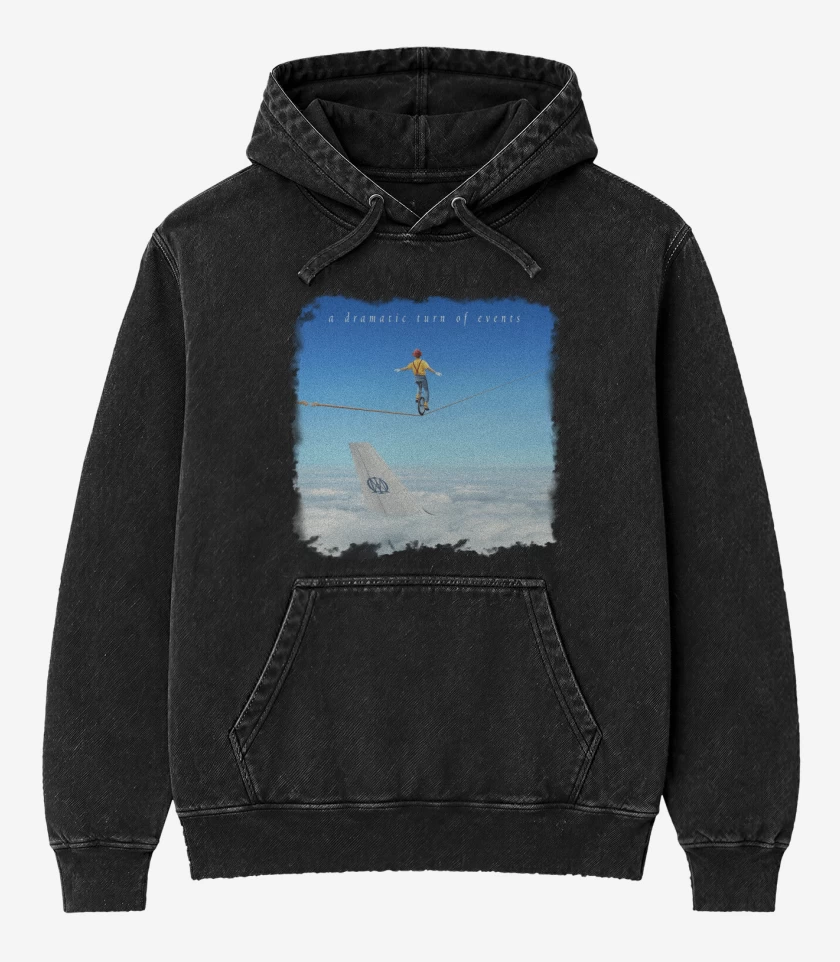 Poleron Canguro Acid Wash Negro de DT A Dramatic Turn of Events Blanco