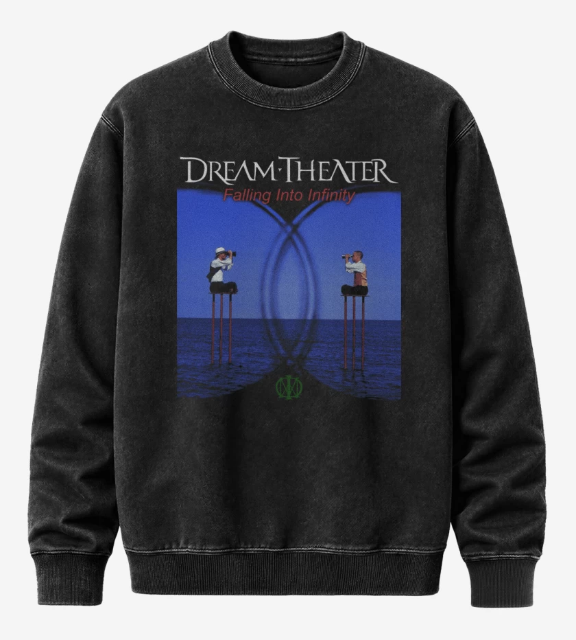 Poleron Polo Acid Wash Negro de DT Falling Into Infinity