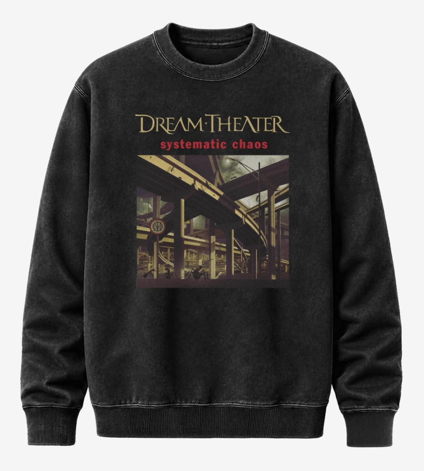 Poleron Polo Acid Wash Negro de DT Systematic Chaos