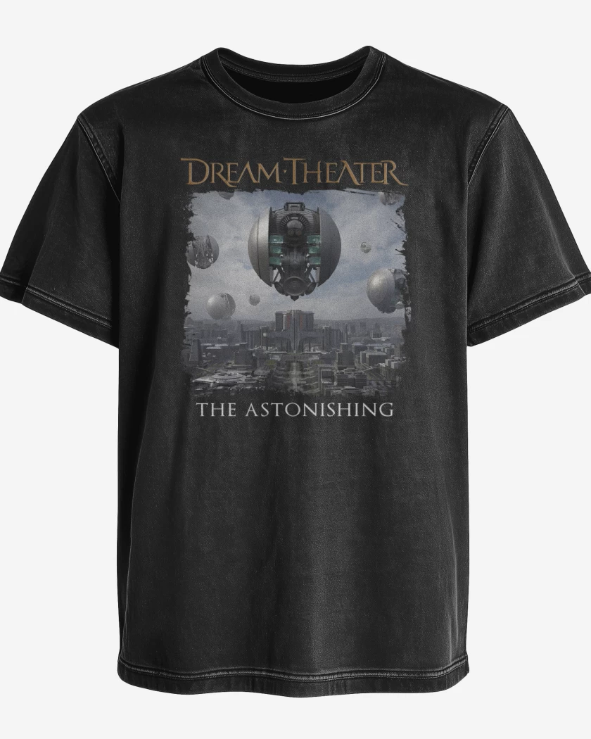 Polera desgastada Negro de DT The Astonishing