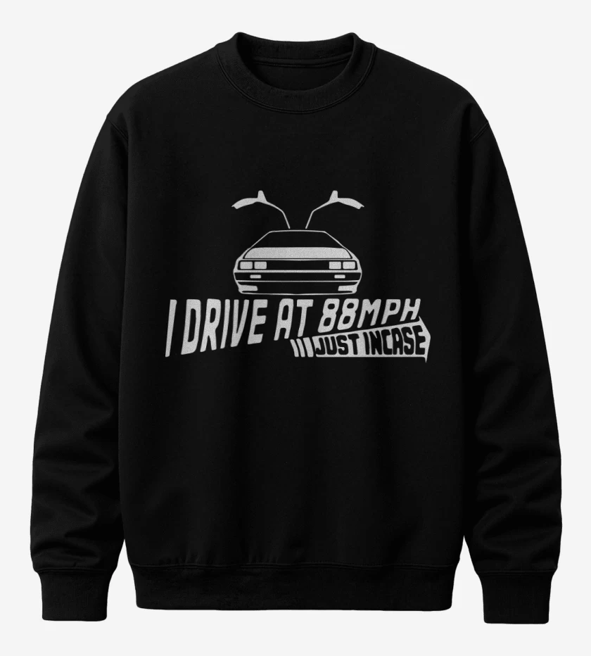 Poleron polo Negro de Drive at 88 MPH