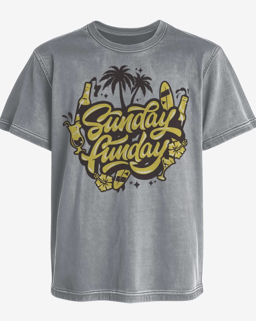 Polera desgastada Gris Melange de Sunday