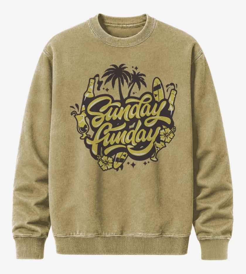 Poleron Polo Acid Wash Beige de Sunday